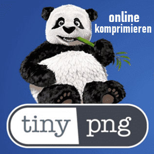Die Bilder-online-Komprimierung TinyPng, für schnellerer Ladezeiten auf der Website.